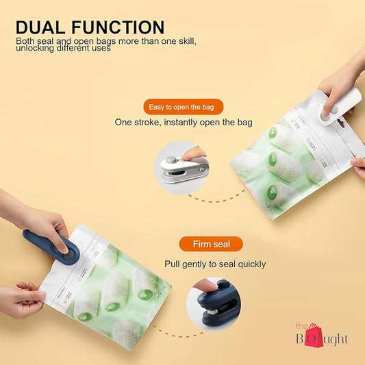 SKOVA 2-in-1 Mini Bag Sealer | USB Rechargeable Heat Sealer & Cutter