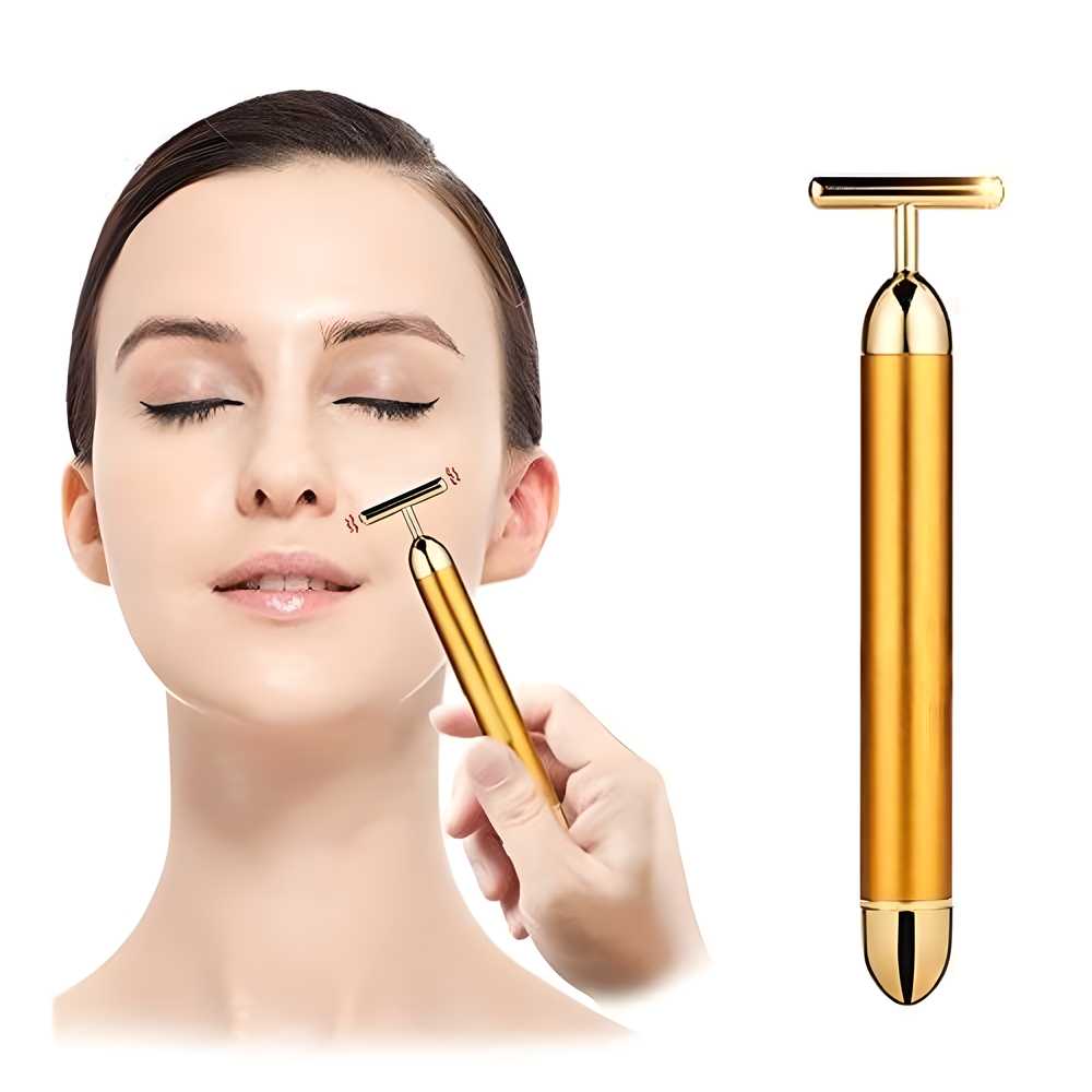 SKOVA 24K Gold Beauty Bar | Electric Facial Massage Roller