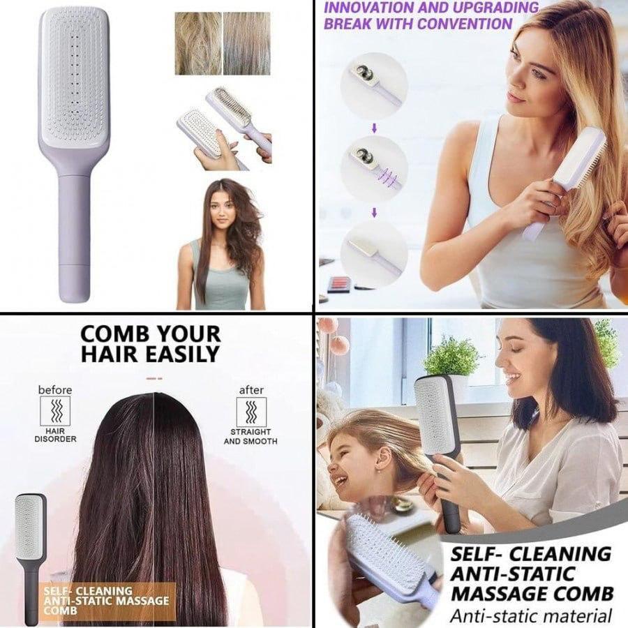 SKOVA Self-Cleaning Anti-Static Massage Comb