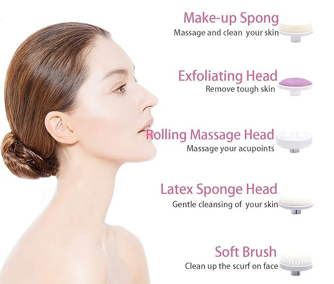 SKOVA 5-in-1 Facial Cleansing Brush | Deep Clean &amp; Massage