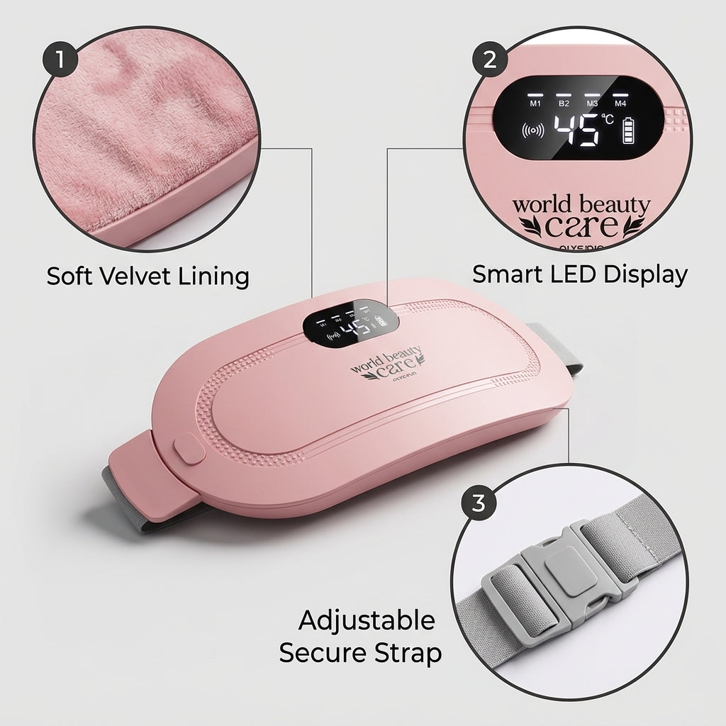 SKOVA Portable USB Rechargeable Heating Pad | Cordless Menstrual & Muscle Pain Relief