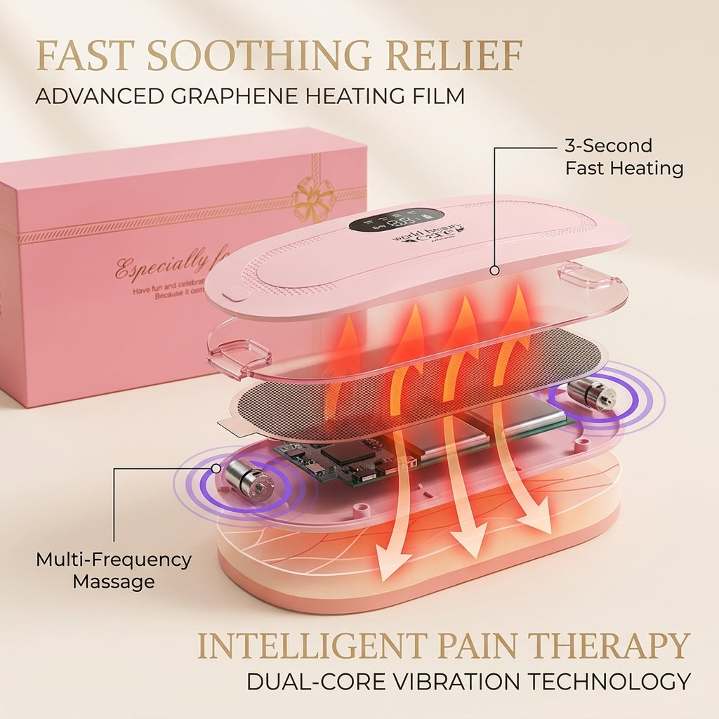 SKOVA Portable USB Rechargeable Heating Pad | Cordless Menstrual & Muscle Pain Relief