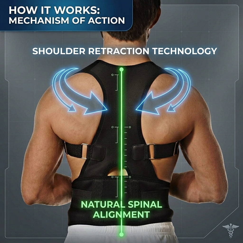 Premium Unisex Posture Corrector Brace | Professional Back Support Belt