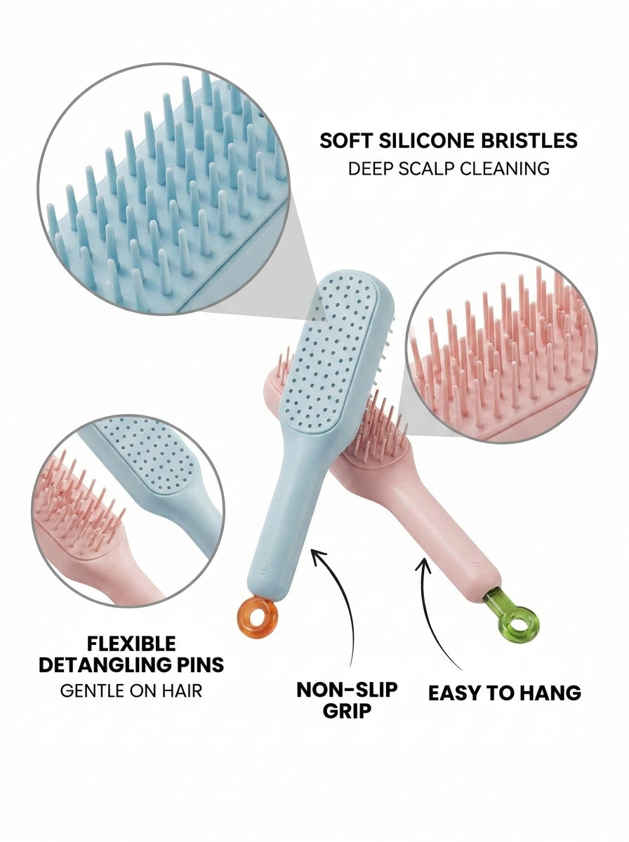 SKOVA Self-Cleaning Anti-Static Massage Comb