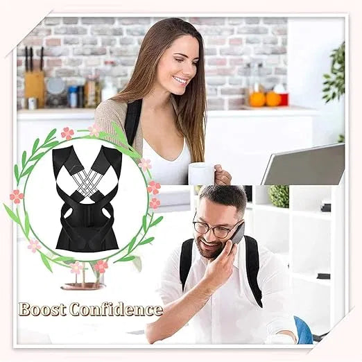 SKOVA Adjustable Back Brace Posture Corrector | Invisible Support for Men & Women