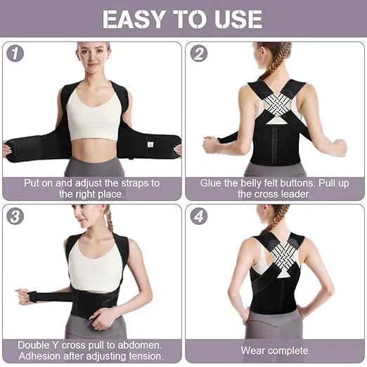SKOVA Adjustable Back Brace Posture Corrector | Invisible Support for Men & Women